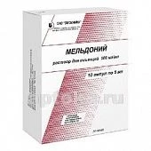МЕЛЬДОНИЙ 0,1/МЛ раствор для инъекций 5мл N5