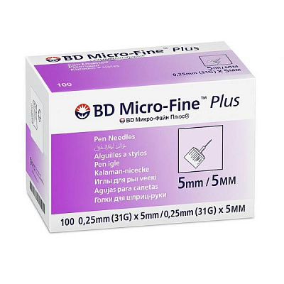 Иглы для шприц-ручки "BD-Micro-Fine Plus" 5 mm №100/№1