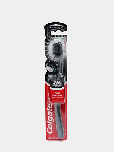 Зубная щетка Colgate 360 Древесный Уголь