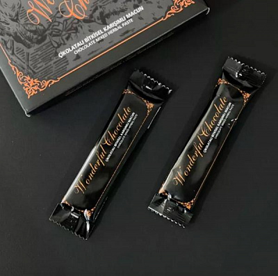 Паста в пакетиках Эпимедиумная на основе шоколада:uz:Epimedium Naya shokoladga asoslangan paketli makaron