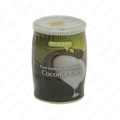 Натуральное кокосовое масло "Hemani":uz:Tabiiy kokos moyi "Hemani"