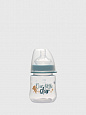 Nip Бутылка с широким горлышком,150 мл.,с антиколиковым отверстием, силиконовая