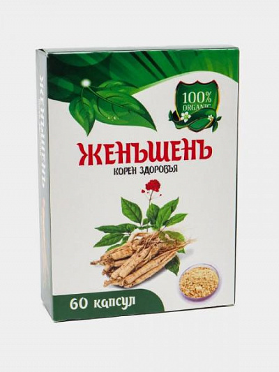 Женьшень (корень здоровья) в капсулах:uz:Ginseng (salomatlik ildizi) kapsulalari