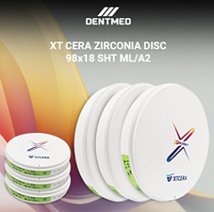 Циркониевый диск XT CERA ZIRCONIA DISC 98x18 SHT ML/A2:uz:Zirkonyum disk XT CERA ZIRCONIA DISC 98x18 SHT ML/A2