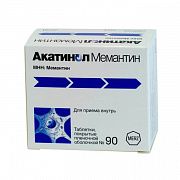 АКАТИНОЛ МЕМАНТИН 0,01 таблетки N90