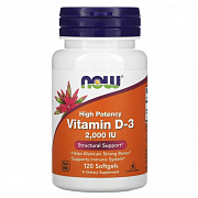 Vitamin D3, 2000 IU, 120 kapsula
