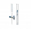 Бюретка 10 мл, класс "А", боросиликатное стекло, с ПТФЭ краном:uz:10 ml byuretka, " a " sinf, borosilikat shisha, PTFE krani bilan