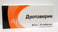 DROTAVERIN 0,08 tabletkalari N20