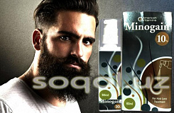 Средство для стимуляция роста волос Minoxidil Мinogain 10%:uz:Minoxidil uchun soch o'sishini rag'batlantirish Mpodain 10%