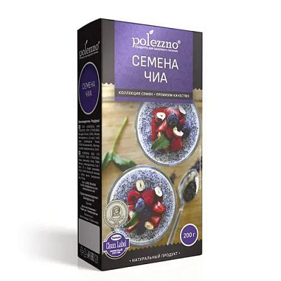 Семена чиа Polezzno , 200 г:uz:Polezzno Chia urug'lari, 200 g