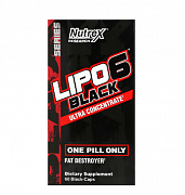Жиросжигатель Nutrex Research, LIPO-6 Black, ультраконцентрат, 60 черных капсул