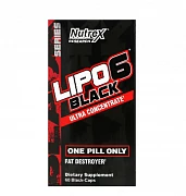Nutrex Research yog 'yoqtirgich, LIPO-6 qora, ultra konsentrat, 60 ta qora kapsula