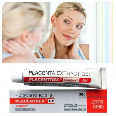 Плацентрекс гель (Placentrex gel) - уникальный омолаживающий крем:uz:Placenta Extract Gel noyob qarishga qarshi krem