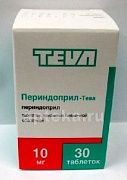 ПЕРИНДОПРИЛ ТЕВА 0,01 таблетки N30