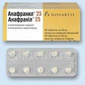 ANAFRANIL 0,025 tabletkalari N30