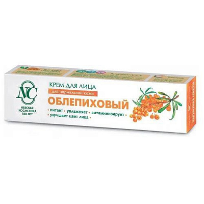 Крем для лица "Облепиховый" 40 мл:uz:Yuz kremi "Dengiz itshumurti" 40 ml