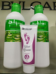Увлажняющий шампунь с протеином Washami Aloe-Vera:uz:Washami Aloe-Vera proteinli namlantiruvchi shampun