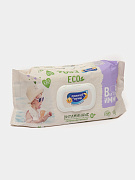 Солнце и Луна ECO Влаж-е салфетки детс-е 0+ хлопк-е с экстр. липы big-pack с крыш-й 120 шт