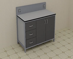 Стол лабораторный  1500*650*1050  мм, модель 2:uz:Laboratoriya stoli 1500*650*1050 mm, 2-model