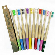 Натуральная бамбуковая цветная зубная щетка Zoolpack (195C)