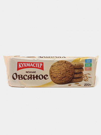 Печенье сдобное Кухмастер Овсяное, 270 г
