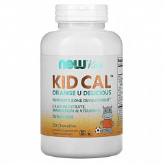 NOW Foods, Kid Cal, 100 жевательных таблеток:uz:NOW Foods, Kid Cal, 100 ta chaynaladigan tabletkalar