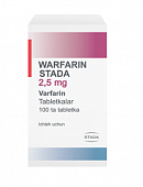 Varfarin Shtada 2,5ml tabletkalari N10