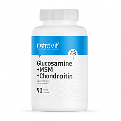 Глюкозамин + МСМ + Хондроитин, OstroVit, 90 таблеток:uz:Glyukozamin + MSM + Kondroitin, OstroVit, 90 tabletka