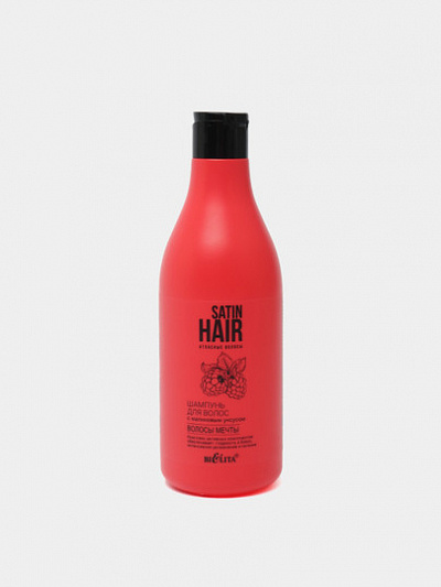Шампунь для волос Bielita Satin Hair, с малиновым уксусом, 500 мл