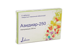 АЗИДИАР 250 таблетки 250мг N6