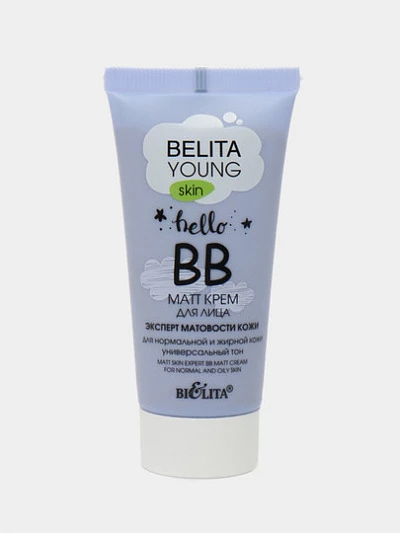 ВВ-matt крем для лица Bielita Young Skin Эксперт матовости кожи, 30 мл