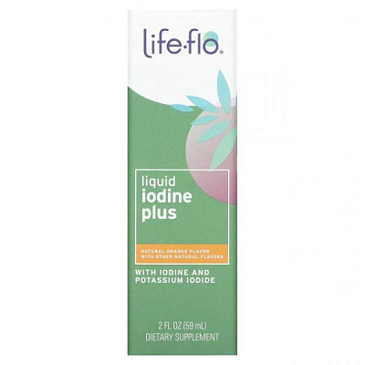 Life-flo, Жидкий йод плюс натуральный вкус апельсина, (59 мл):uz:Life-flo, suyuq yod plyus tabiiy apelsin ta'mi, (59 ml)