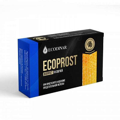 Фитосвечи «ECOPROST» для профилактики простатита и аденомы:uz:Prostatit va adenomaning oldini olish uchun "ECOPROST" fitosvechlari