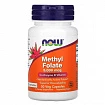 NOW Foods, метилфолат, 5000 мкг, 50 растительных капсул:uz:NOW Oziq-ovqatlar, metilfolat, 5000 mkg, 50 sabzavotli kapsulalar