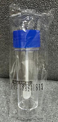 Контейнер для кала 30 мл стерильный в индивидуальной упаковке с ложкой:uz:Najas uchun idish 30 ml, steril, alohida qadoqlangan