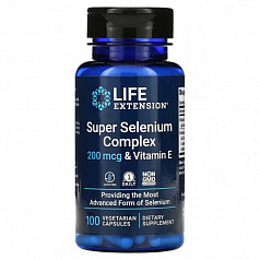 Life Extension, суперкомплекс селена с витамином E, 200 мкг, 100 вегетарианских капсул:uz:Life Extension, Super Selenium Vitamin E, 200 mkg, 100 Veg Kapsulalar