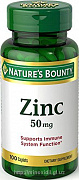 Цинк 50 мг Nature’s Bounty. 100 таблеток