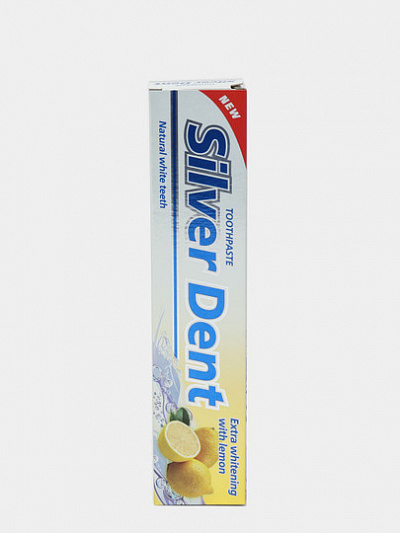 Зубная паста Silver Dent Экстра отбеливание с лимоном, 100гр