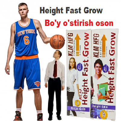 Увеличитель роста Height Fast Grow - 100% натуральный:uz:Height Fast Grow bo'y o'stiruvchi vosita - 100% tabiiy