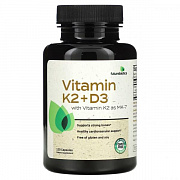FutureBiotics, MK-7 sifatida K2 vitamini bilan K2 + D3 vitaminlari, 120 kapsula