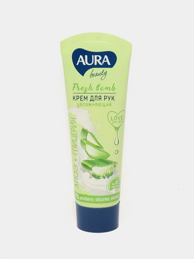 Крем для рук AURA Beauty, увлажняющий экстракт алоэ, 75 мл