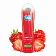 Гель для массажа Soft Strawberry:uz:Intim moylash va massaj jeli Soft Strawberry