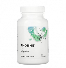 L-тирозин, Thorne Research, 90 капсул:uz:L-tirozin, Thorne Research, 90 kapsula