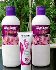 Натуральный шампунь с протеином Washami Garlic:uz:Proteinli tabiiy shampun Washami Garlic (sarimsoqli)
