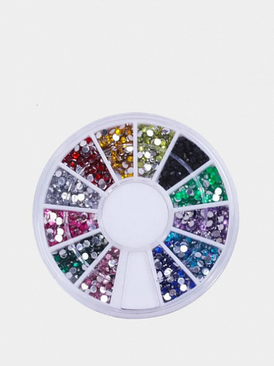 Цветные стразы для дизайна ногтей, набор для маникюра