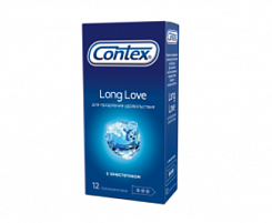 Презервативы Contex Long Love №12 (с анестетиком):uz:Contex Long Love №12 prezervativ (anestetik bilan)