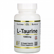 L-Taurin, Kaliforniya Oltin Oziqlantirish, 1000 mg, 60 Veg Kapsül