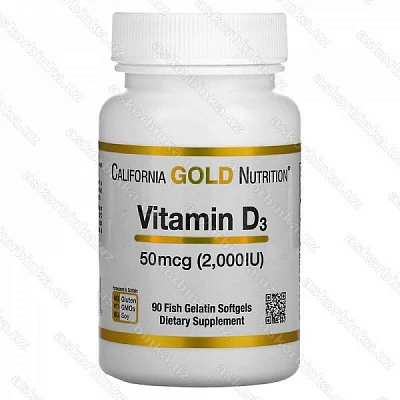 Bитaмин DЗ, 50 мкг (2000 ME), 90 pыбнo-жeлaтинoвыx кaпcул:uz:Vitamin DZ, 50 mkg (2000 ME), 90 ta baliq-jelatin kapsulalari