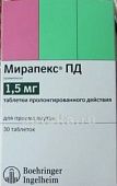 МИРАПЕКС ПД 0,0015 таблетки N30
