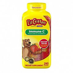 L'il Critters, Immune C Plus Zinc & Vitamin D (290 мармеладных мишек) жевательный мармелад с витамином С:uz:L'il Critters, Immun C Plus Rux va Vitamin D (290 Gummies) Vitamin C Gummies